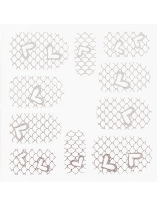 Metallic Filigree Stickers SFLS-012 Silver