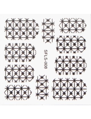 Metallic Filigree Stickers SFLS-008B