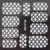 Metallic Filigree Stickers SFLS-008W