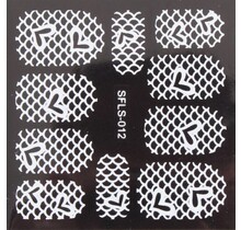 Metallic Filigree Stickers SFLS-012W