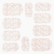 Metallic Filigree Stickers SFLS-004 Rose Gold