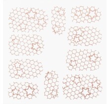 Metallic Filigree Stickers SFLS-011 Rose Gold