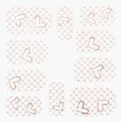Metallic Filigree Stickers SFLS-012 Rose Gold