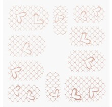 Metallic Filigree Stickers SFLS-012 Rose Gold