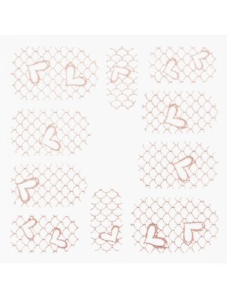 Metallic Filigree Stickers SFLS-012 Rose Gold