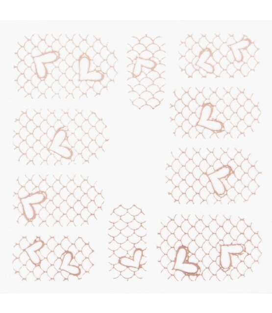 Metallic Filigree Stickers SFLS-012 Rose Gold