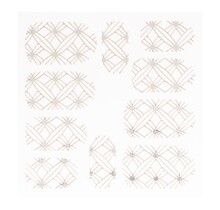 Metallic Filigree Sticker LNS-11008 Silver