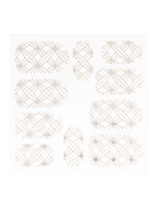 Metallic Filigree Sticker LNS-11008 Silver