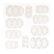 Metallic Filigree Sticker LNS-11012 Silver