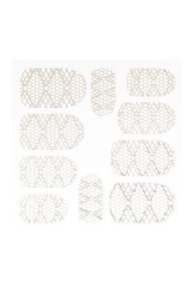 Metallic Filigree Sticker LNS-11012 Silver