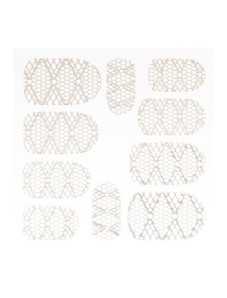 Metallic Filigree Sticker LNS-11012 Silver
