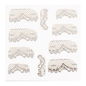 Metallic Filigree Sticker LNS-11014 SIlver Metallic Filigree Sticker LNS-11014 SIlver