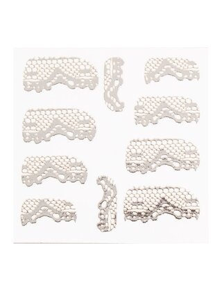 Metallic Filigree Sticker LNS-11014 SIlver