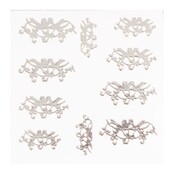 Metallic Filigree Sticker LNS-11015 Silver Metallic Filigree Sticker LNS-11015 Silver