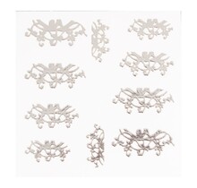 Metallic Filigree Sticker LNS-11015 Silver
