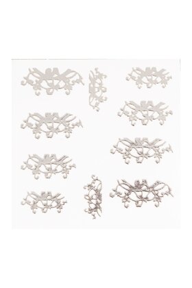 Metallic Filigree Sticker LNS-11015 Silver
