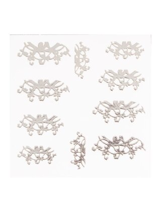 Metallic Filigree Sticker LNS-11015 Silver