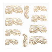 Metallic Filigree Sticker LNS-11014 Gold