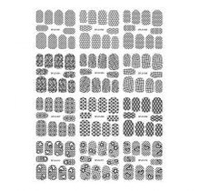Metallic Filigree Sticker LNS-11009 White