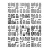 Metallic Filigree Sticker LNS-11012 White