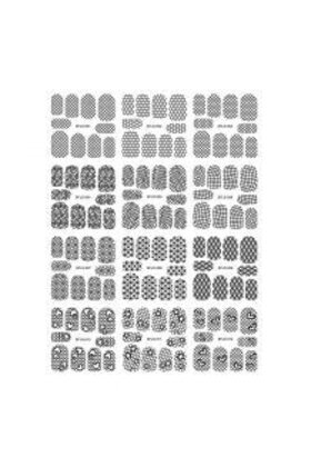 Metallic Filigree Sticker LNS-11012 White