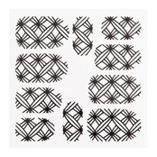 Metallic Filigree Sticker LNS-11008 Black