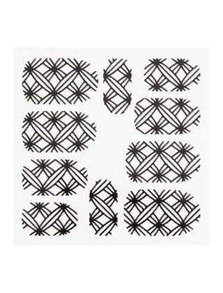 Metallic Filigree Sticker LNS-11008 Black