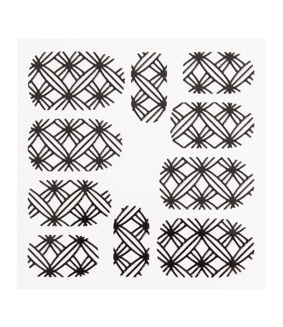 Metallic Filigree Sticker LNS-11008 Black