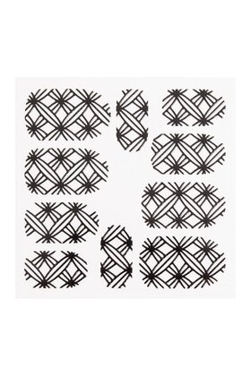 Metallic Filigree Sticker LNS-11009 Black