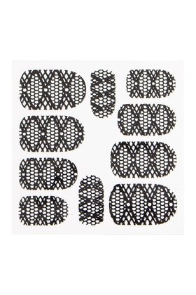 Metallic Filigree Sticker LNS-11012 Black