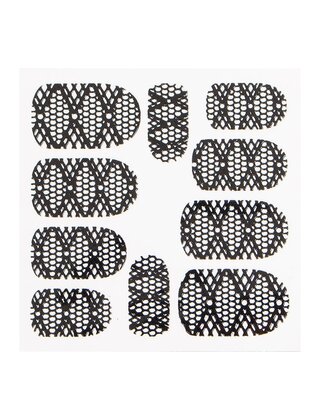 Metallic Filigree Sticker LNS-11012 Black