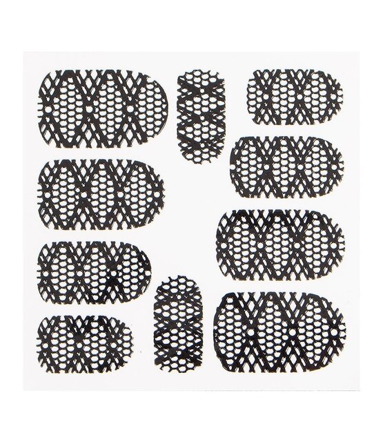 Metallic Filigree Sticker LNS-11012 Black