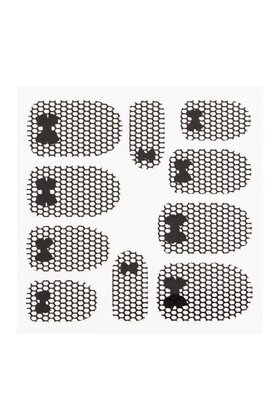 Metallic Filigree Sticker LNS-11013 Black