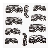 Metallic Filigree Sticker LNS-11014 Black