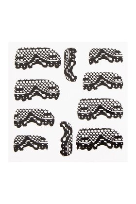 Metallic Filigree Sticker LNS-11014 Black
