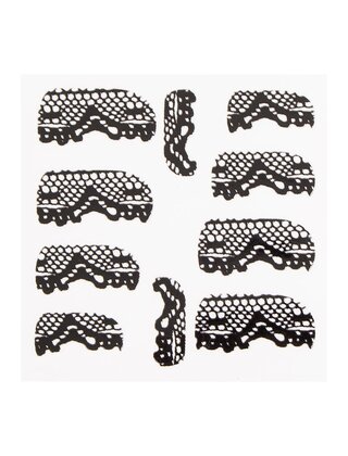 Metallic Filigree Sticker LNS-11014 Black