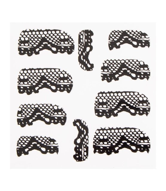Metallic Filigree Sticker LNS-11014 Black
