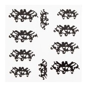 Metallic Filigree Sticker LNS-11015 Black