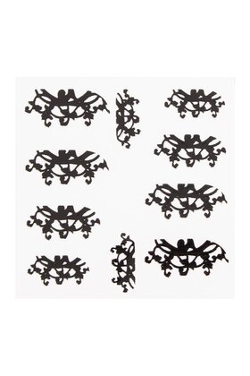 Metallic Filigree Sticker LNS-11015 Black