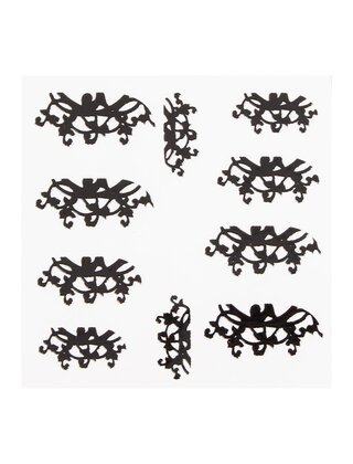 Metallic Filigree Sticker LNS-11015 Black