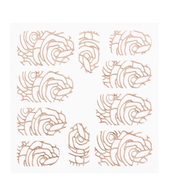 Metallic Filigree Sticker LNS-11005 Rose Gold Metallic Filigree Sticker LNS-11005 Rose Gold