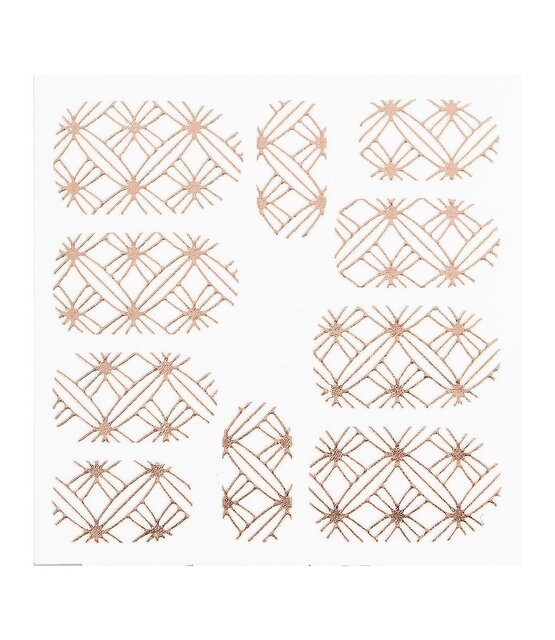 Metallic Filigree Sticker LNS-11008 Rose Gold