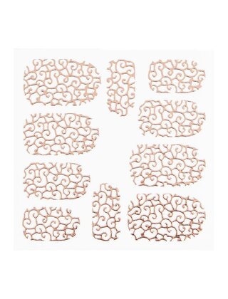 Metallic Filigree Sticker LNS-11011 Rose Gold