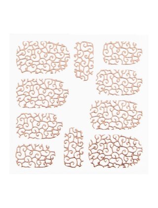 Metallic Filigree Sticker LNS-11012 Rose Gold