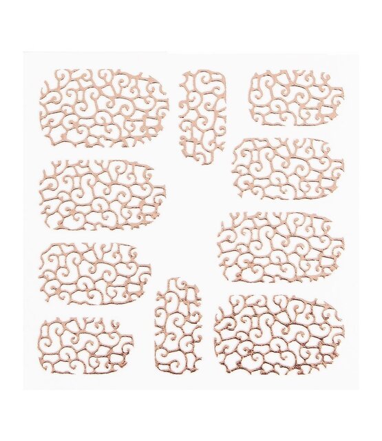 Metallic Filigree Sticker LNS-11012 Rose Gold