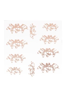 Metallic Filigree Sticker LNS-11015 Rose Gold