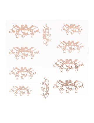 Metallic Filigree Sticker LNS-11015 Rose Gold