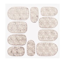 Metallic Filigree Sticker KOR-001 Silver