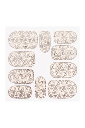 Metallic Filigree Sticker KOR-001 Silver