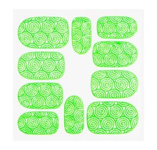Metallic Filigree Sticker KOR-001 Neon Green